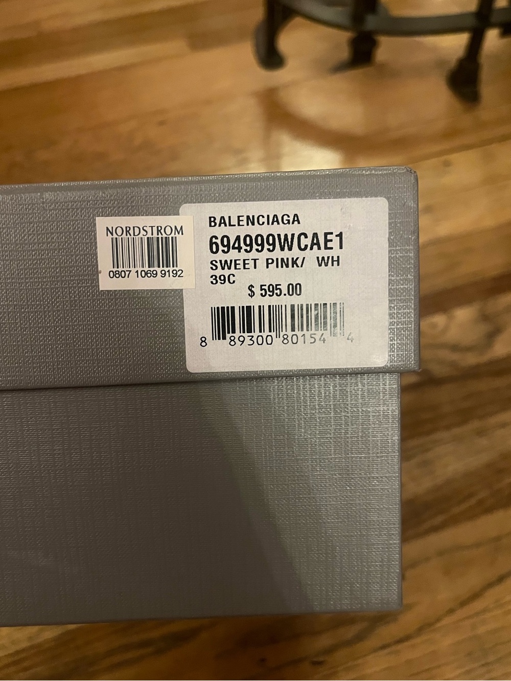 SOLD Balenciaga pink logo printed leather flat slides 39 - Picture 10 of 12